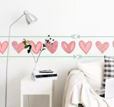 Vinilo pared Cenefa San Valentín - TenVinilo