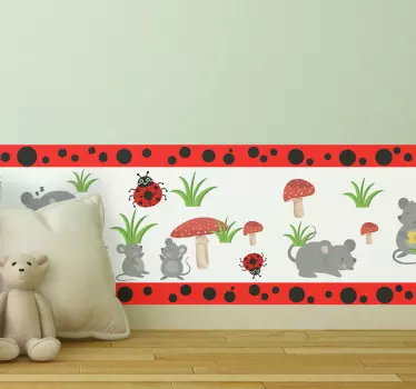 Cenefa infantil adhesivoa de pared - TenVinilo