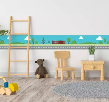 Cenefa infantil carretera - TenVinilo