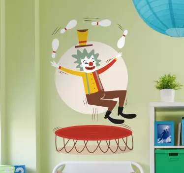 Pegatina infantil payaso feliz - TenVinilo