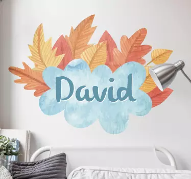 Pegatinas con nombre otoño - TenVinilo