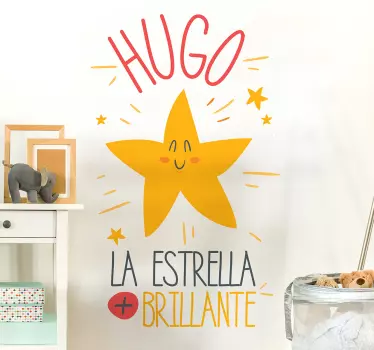 Vinilo estrella personalizada pared - TenVinilo