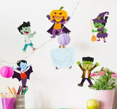 Pegatinas personajes de miedo Halloween - TenVinilo
