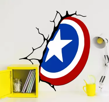 Pegatinas superhéroe Escudo del capitán américa - TenVinilo