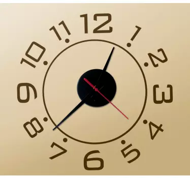Reloj vinilo pared Increíbles números de estilo casual - TenVinilo