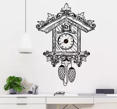 Reloj vinilo pared clásico con números romanos - TenVinilo