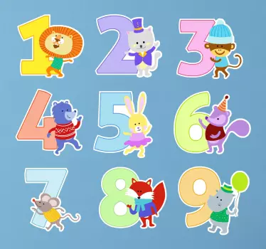 Sticker colección números infantiles - TenVinilo
