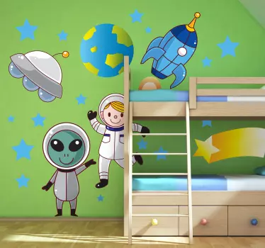 Sticker infantil del cosmos - TenVinilo