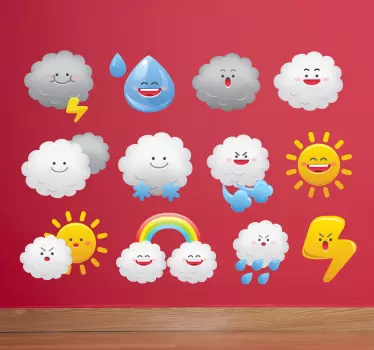 Sticker infantil meteorología - TenVinilo