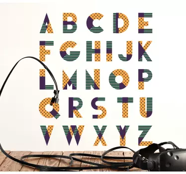 Vinilo abecedario pantalla de letras - TenVinilo