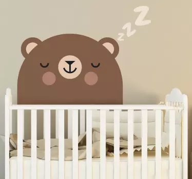 Vinilo adhesivo con oso adorable durmiendo - TenVinilo