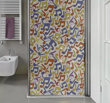 Vinilo adhesivo mampara de baño musical - TenVinilo