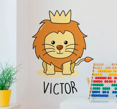 Vinilo habitación infantil Dibujo bebé león - TenVinilo