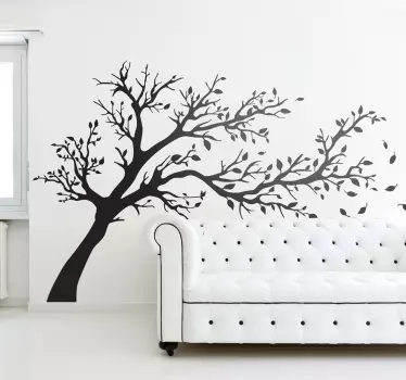 Vinilo contorno árbol ventisca - TenVinilo