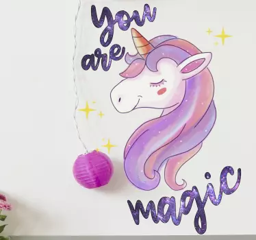 Vinilo cuento infantil Eres un texto mágico de unicornio - TenVinilo