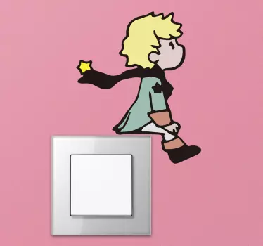 Pegatina para interruptor infantil Principito - TenVinilo