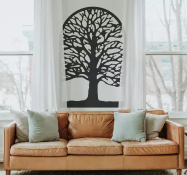 Vinilo de árbol para pared árbol arqueado - TenVinilo