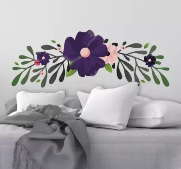 Vinilo de flor Adorno de flores de campo salvaje - TenVinilo