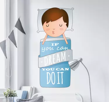 Vinilo de pared decorativa para niños frase  - TenVinilo