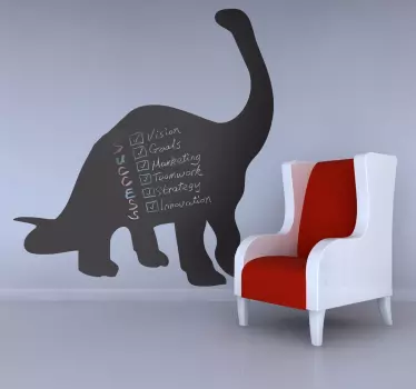 Vinilo pizarra silueta diplodocus - TenVinilo