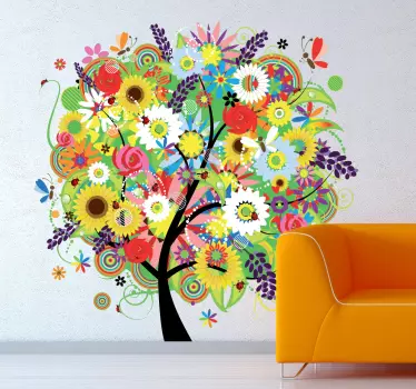 Vinilo decorativo árbol verano - TenVinilo