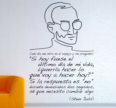 Vinilo decorativo cita Steve Jobs - TenVinilo