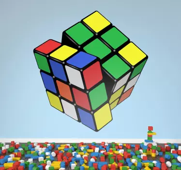 Vinilo decorativo cubo de rubik - TenVinilo