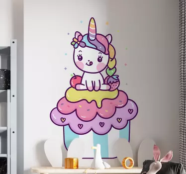 Vinilo decorativo cuento infantil de unicornio - TenVinilo