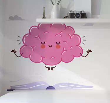 Vinilo decorativo dibujo Relajar el cerebro - TenVinilo