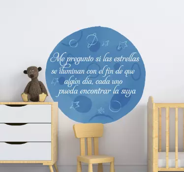 Vinilo decorativo el Principito infantil con frase - TenVinilo