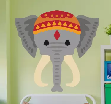 Vinilo decorativo Elefante Indio - TenVinilo