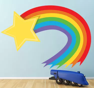 Vinilo decorativo estrella arco iris - TenVinilo