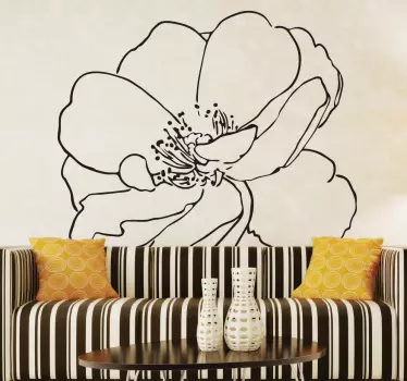 Vinilo decorativo flor naciente - TenVinilo