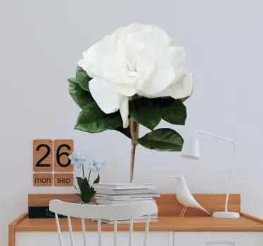 Vinilo decorativo floral poligonal - TenVinilo