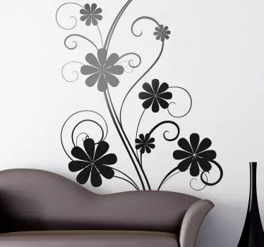 Vinilo decorativo flores ocho pétalos - TenVinilo