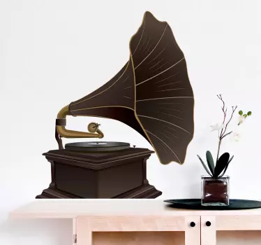 Vinilo decorativo gramófono antiguo - TenVinilo