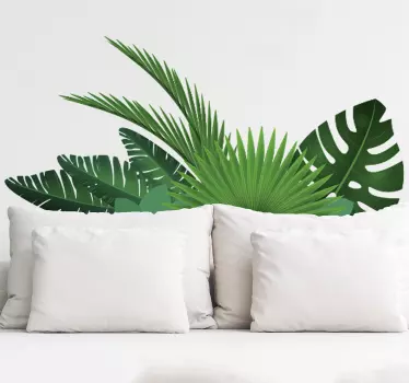 Vinilo planta hojas tropicales - TenVinilo