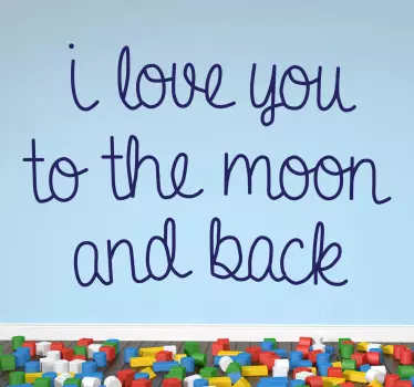 Vinilo decorativo I love you to the moon - TenVinilo