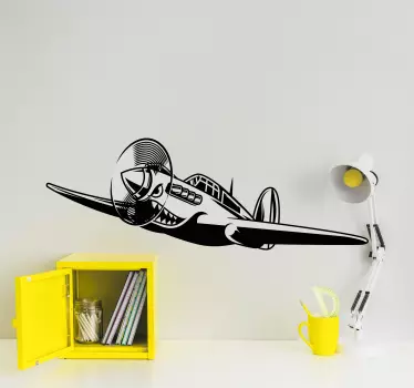 Vinilo decorativo ilustración Aviones de la segunda guerra mundia - TenVinilo