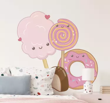 Vinilo infantil dibujos dulces anime - TenVinilo