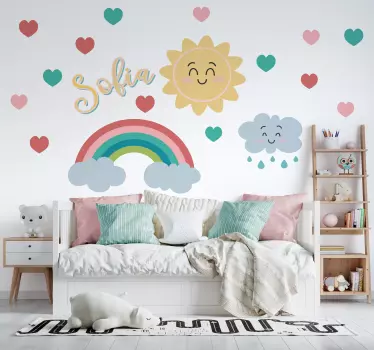 Vinilo ilustración feliz amanecer - TenVinilo