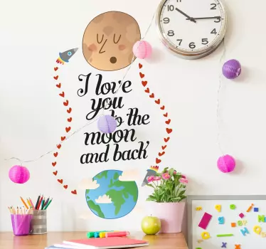 Vinilo decorativo infantil a la luna - TenVinilo