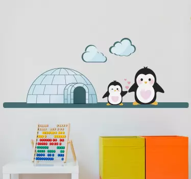 Vinilo decorativo infantil igloo - TenVinilo
