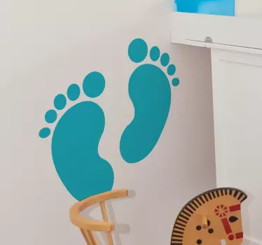 Vinilo decorativo infantil pie de bebé - TenVinilo