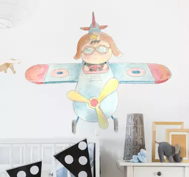 Vinilo decorativo infantil piloto niño - TenVinilo