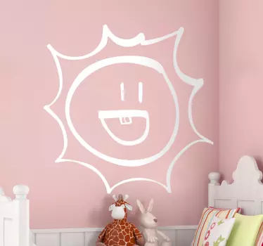 Viniles decorativo infantil trazo Sol - TenVinilo