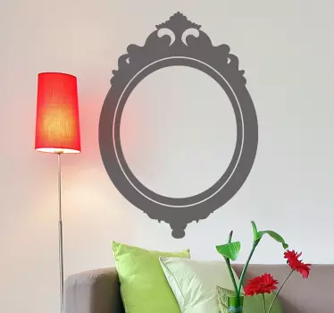 Vinilo decorativo marco elíptico vintage - TenVinilo