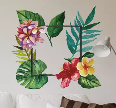 Vinilo decorativo marco tropical - TenVinilo