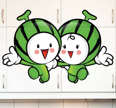 Vinilo decorativo melones amigos - TenVinilo