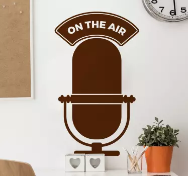Vinilo decorativo on the air radio - TenVinilo